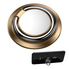 Gigapack Telefontartó gyűrű (fém, ragasztható, telefon tartó, kitámasztó, 360°-ban forgatható) ARANY mobiltelefon kellék