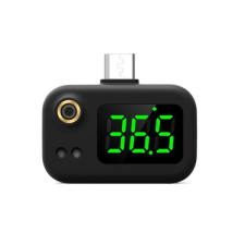 Gigapack Testhőmérő (microUSB, érintés nélküli infravörös mérés, LCD kijelző) FEKETE (5996591034249) lázmérő