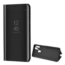 Gigapack Tok álló (aktív FLIP, oldalra nyíló, asztali tartó funkció, tükrös felület, Mirror View Case) FEKETE Samsung Galaxy A21s (SM-A217F) tok és táska