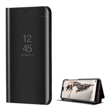 Gigapack Tok álló (aktív FLIP, oldalra nyíló, tükrös felület, Mirror View Case) FEKETE Samsung Galaxy S9 (SM-G960) tok és táska