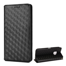 Gigapack Tok álló, b&#337;r hatású (flip, oldalra nyíló, asztali tartó, teljes 3d rombusz, prémium) fekete gp-112990 mobiltelefon kellék