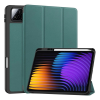 Gigapack Tok álló, bőr hatású (aktív FLIP, oldalra nyíló, TRIFOLD, asztali tartó, ceruza tartó) SÖTÉTZÖLD Xiaomi Pad 7 Pro / Pad 7 " csomagolás" (GP-168364) (GP-168364)
