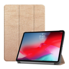 Gigapack Tok álló, bőr hatású (aktív FLIP, oldalra nyíló, TRIFOLD asztali tartó funkció) ARANY [Apple IPAD Pro 11 (2018)] tablet tok