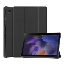 Gigapack Tok álló, bőr hatású (aktív FLIP, oldalra nyíló, TRIFOLD asztali tartó funkció) FEKETE [Samsung Galaxy Tab A8 10.5 LTE (2021) SM-X205] (5996591140735) tablet tok