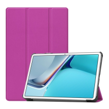 Gigapack Tok álló, bőr hatású (aktív flip, oldalra nyíló, TRIFOLD asztali tartó funkció) LILA Huawei MatePad 11 WIFI (DBY-W09) tablet tok