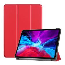 Gigapack Tok álló, bőr hatású (aktív FLIP, oldalra nyíló, TRIFOLD asztali tartó funkció) PIROS [Apple IPAD Pro 12.9 (2020)] (5996457831951) tablet tok