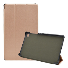 Gigapack Tok álló, bőr hatású (aktív FLIP, oldalra nyíló, TRIFOLD asztali tartó funkció) ROZÉARANY [Samsung Galaxy Tab A7 Lite LTE (SM-T225)] tablet tok