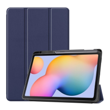 Gigapack Tok álló, bőr hatású (aktív FLIP, oldalra nyíló, TRIFOLD asztali tartó funkció, S Pen tartó) SÖTÉTKÉK Samsung Galaxy Tab S6 Lite 10.4 WIFI (SM-P610) 2020, Samsung Galaxy Tab S6 Lite 10.4 tablet tok