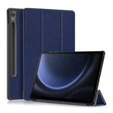 Gigapack Tok álló, bőr hatású (aktív FLIP, oldalra nyíló, TRIFOLD asztali tartó funkció, S Pen tartó) SÖTÉTKÉK Samsung Galaxy Tab S9 FE WIFI (SM-X510), Samsung Galaxy Tab S9 FE LTE (SM-X516) tablet tok