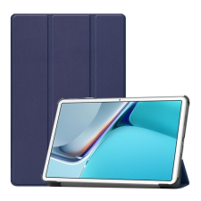 Gigapack Tok álló, bőr hatású (aktív FLIP, oldalra nyíló, TRIFOLD asztali tartó funkció) SÖTÉTKÉK Huawei MatePad 11 WIFI (DBY-W09) tablet tok