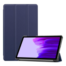 Gigapack Tok álló, bőr hatású (aktív FLIP, oldalra nyíló, TRIFOLD asztali tartó funkció) SÖTÉTKÉK [Samsung Galaxy Tab A7 Lite LTE (SM-T225)] (5996591082769) tablet tok