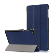 Gigapack Tok álló, bőr hatású (aktív FLIP, oldalra nyíló, TRIFOLD asztali tartó funkció) SÖTÉTKÉK [Samsung Galaxy Tab S5e 10.5 LTE (SM-T725)] tablet tok