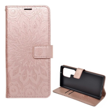 Gigapack Tok álló, bőr hatású (FLIP, oldalra nyíló, asztali tartó funkció, csuklópánt, mandala minta) ROZÉARANY Samsung Galaxy S23 Ultra (SM-S918) tok és táska