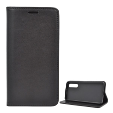 Gigapack Tok álló, bőr hatású (FLIP, oldalra nyíló, asztali tartó funkció) FEKETE [Huawei P30] (5996457842858) tok és táska