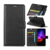 Gigapack Tok álló, bőr hatású (FLIP, oldalra nyíló, asztali tartó funkció, prémium) FEKETE Huawei Mate 20