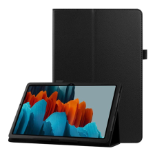 Gigapack Tok álló, bőr hatású (FLIP, oldalra nyíló, asztali tartó funkció, prémium) FEKETE [Samsung Galaxy Tab S7 Plus WIFI 5G (SM-T976)] (5996591087023) tablet tok