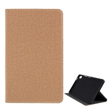 Gigapack Tok álló, bőr hatású (FLIP, oldalra nyíló, asztali tartó funkció, textil hatás) ARANY [Huawei MediaPad M6 8.4 WIFI] (5996457899104) tablet tok