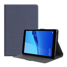 Gigapack Tok álló, bőr hatású (FLIP, oldalra nyíló, asztali tartó funkció, textil hatás) KÉK [Huawei MatePad T8 WIFI] (5996457974306) tablet tok
