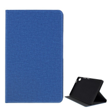 Gigapack Tok álló, bőr hatású (FLIP, oldalra nyíló, asztali tartó funkció, textil hatás) KÉK [Huawei MediaPad M6 8.4 WIFI] (5996457899098) tablet tok
