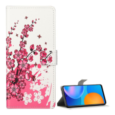 Gigapack Tok álló, bőr hatású (FLIP, oldalra nyíló, asztali tartó funkció, virág minta) FEHÉR [Samsung Galaxy S21 Plus (SM-G996) 5G] tok és táska