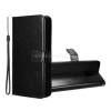 Gigapack Tok álló, bőr hatású (FLIP, oldalra nyíló, asztali tartó + kézpánt) FEKETE (GP-157916)