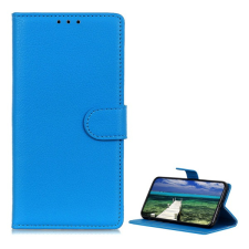 Gigapack Tok álló, bőr hatású (FLIP, oldalra nyíló, asztali tartó, prémium) VILÁGOSKÉK tok és táska