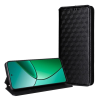Gigapack Tok álló, bőr hatású (FLIP, oldalra nyíló, asztali tartó, teljes 3D rombusz, prémium) FEKETE OnePlus Nord CE 5