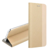 Gigapack Tok álló, bőr hatású (FLIP, oldalra nyíló, asztali tartó, textil minta) ARANY Xiaomi Redmi 15C 4G
