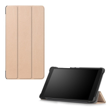 Gigapack Tok álló, bőr hatású (FLIP, oldalra nyíló, TRIFOLD asztali tartó funkció) ARANY [Lenovo Tab 4 7 Essential (TB-7304F)] (5996457741021) tablet tok