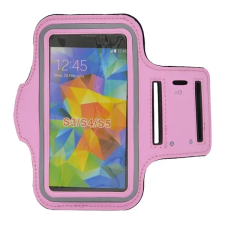 Gigapack Tok álló (univerzális, karpánt, sportoláshoz, 5" méret) rózsaszín tok és táska