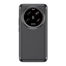 Gigapack Xiaomi 14 Ultra szilikon telefonvédő (ütésállóság, légpárnás sarok, karbon minta) fekete tok és táska