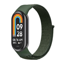 Gigapack Xiaomi Band 8 pótszíj (egyedi méret, nylon, tépőzáras, légáteresztő) zöld okosóra kellék