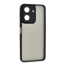 Gigapack Xiaomi Poco C65 szilikon telefonvédő (ütésállóság, akril hátlap, kameravédő) fekete tok és táska