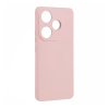Gigapack Xiaomi Poco F6 szilikon telefonvédő (matt, mikrofiber plüss karcolásmentesítő belső, prémium) rózsaszín