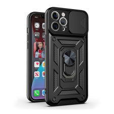 Gigapack Xiaomi Redmi A3 defender műanyag telefonvédő (ütésállóság, szilikon belső, tartógyűrű, kameravédő) fekete mobiltelefon kellék