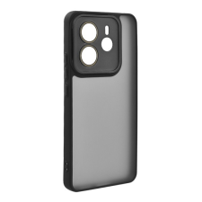 Gigapack Xiaomi Redmi Note 14 4G szilikon telefonvédő (ütésállóság, akril hátlap, kameravédő) fekete tok és táska