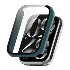 Gigapack Xiaomi Smart Band 9 Pro Műanyag keret (BUMPER, ütésállóság + kijelzővédő üveg) SÖTÉTZÖLD okosóra kellék