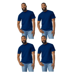 GILDAN 4 db-os pólócsomag Gildan GI3000 körkötött rövid ujjú férfi pamut póló, Navy-L