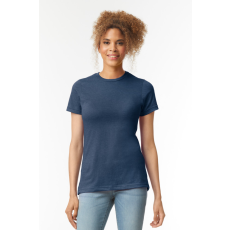 GILDAN A-vonalú oldalvarrott kereknyakú női póló, Gildan GIL67000, Navy Mist-M