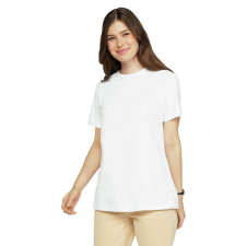 GILDAN A-vonalú oldalvarrott kereknyakú női póló, Gildan GIL67000, White-M női póló
