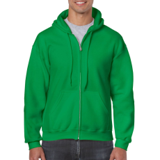 GILDAN Cipzáras kenguru zsebes kapucnis pulóver, Gildan GI18600, Irish Green-M