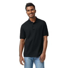 GILDAN DryBlend rövid ujjú galléros férfi póló, Gildan GI8800, Black-2XL