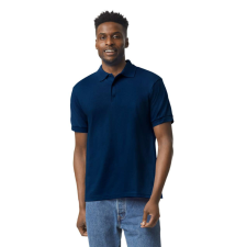 GILDAN DryBlend rövid ujjú galléros férfi póló, Gildan GI8800, Navy-M férfi póló