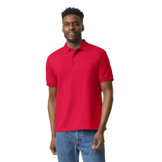 GILDAN DryBlend rövid ujjú galléros férfi póló, Gildan GI8800, Red-2XL