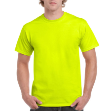 GILDAN Előmosott kerek nyakkivágásu ultra póló, Gildan GI2000, Safety Green-4XL férfi póló