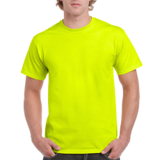 GILDAN Előmosott kerek nyakkivágásu ultra póló, Gildan GI2000, Safety Green-5XL