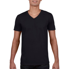 GILDAN Férfi póló Rövid ujjú Gildan Gildan Mens Softstyle V-Neck T-Shirt - M, Fekete férfi póló