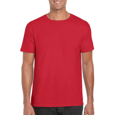 GILDAN Férfi póló Rövid ujjú Gildan Softstyle Ring Spun T-Shirt - L, Piros