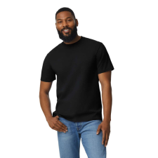 GILDAN GI3000 körkötött rövid ujjú férfi pamut póló, Black-3XL férfi póló