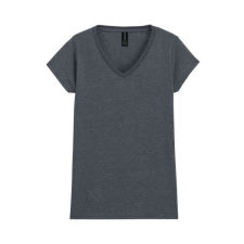 GILDAN GIL64V00-EX rövid ujjú V-nyakú softstyle Női póló Dark Heather-XL női póló